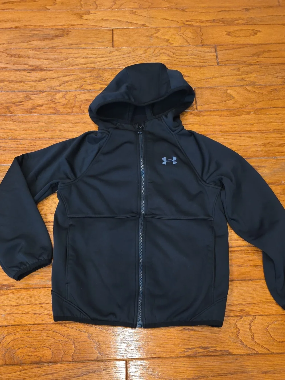 Under Armour Kids Black Full-Zip Hooded Performance Jacket